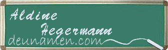Aldine Hegermann Visitenkarte